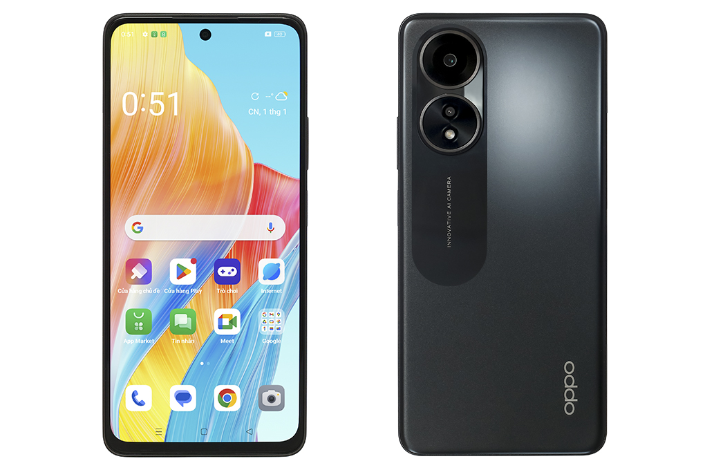 Điện thoại OPPO A58 8GB/128GB Màu Đen