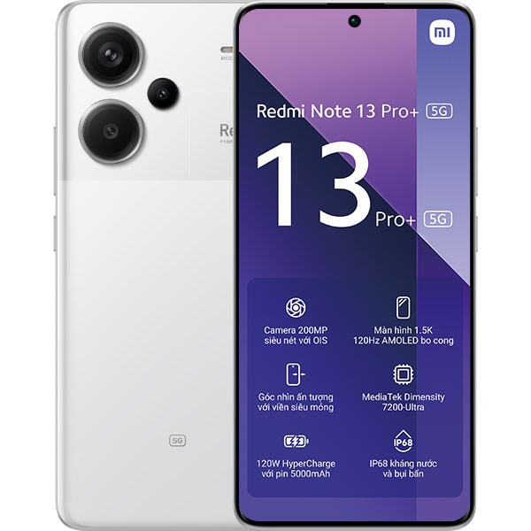 Xiaomi Redmi Note 13 Pro Plus (5G) 12GB 512GB Box - BH 15 Tháng