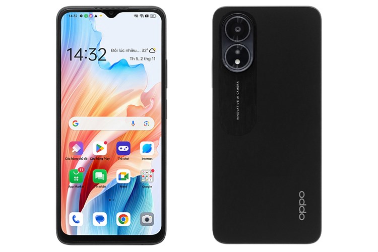 Điện thoại OPPO A18 4GB/64GB Màu Đen