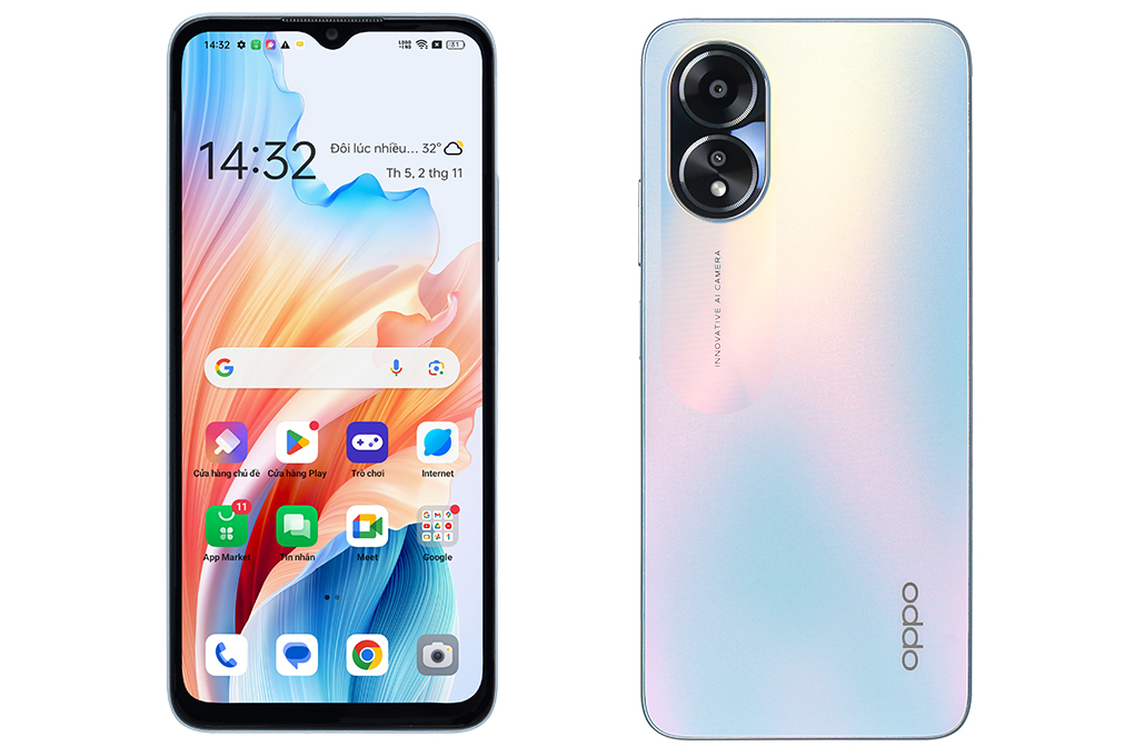 Điện thoại OPPO A18 4GB/64GB Màu Xanh Dương