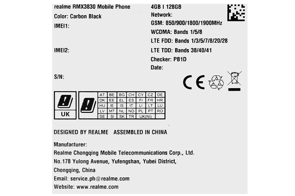 Điện thoại realme C51 4GB/128GB Màu Đen