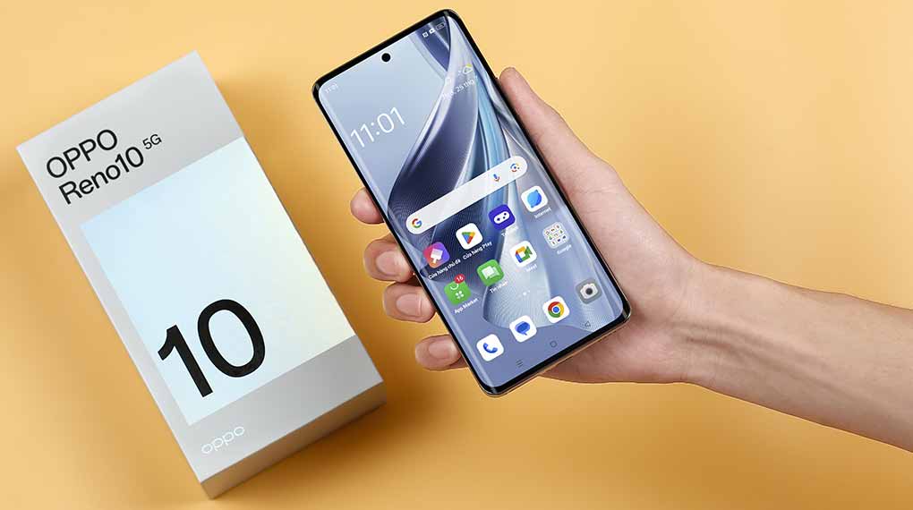 Hiển thị sắc nét - OPPO Reno10 5G Xám 256GB