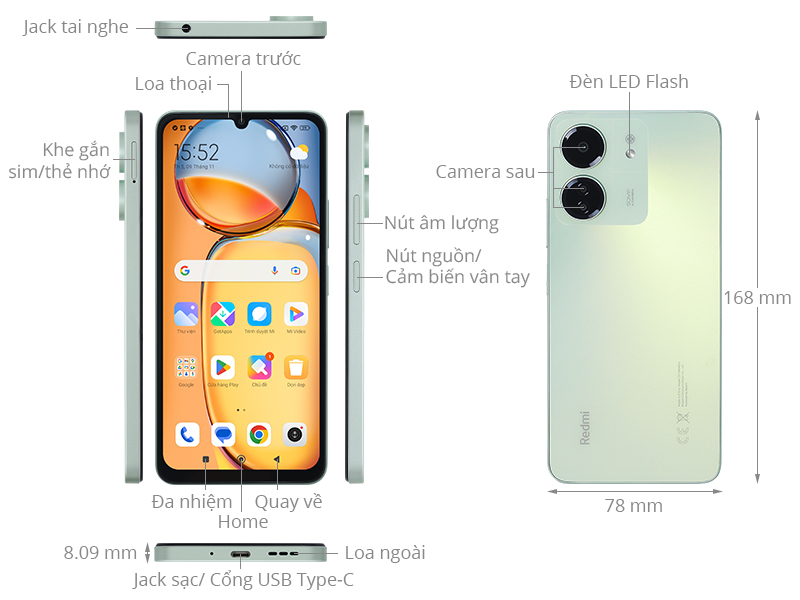 Điện thoại Xiaomi Redmi 13C 6GB