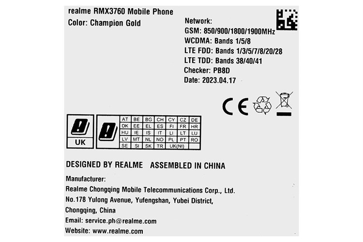 Điện thoại realme C53 8GB/256GB Màu Vàng