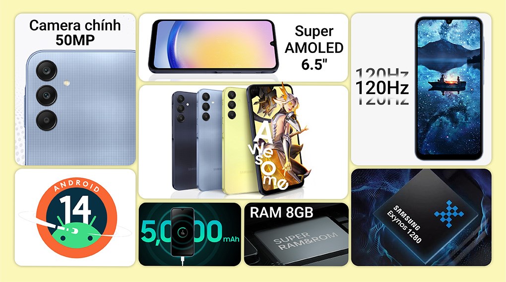 Điện thoại Samsung Galaxy A25 5G 8GB/128GB