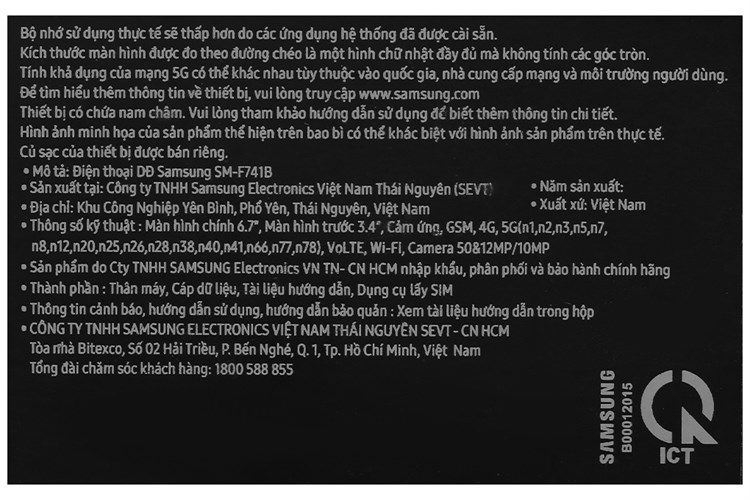 Điện thoại Samsung Galaxy Z Flip6 5G 12GB/256GB Màu Xanh Dương