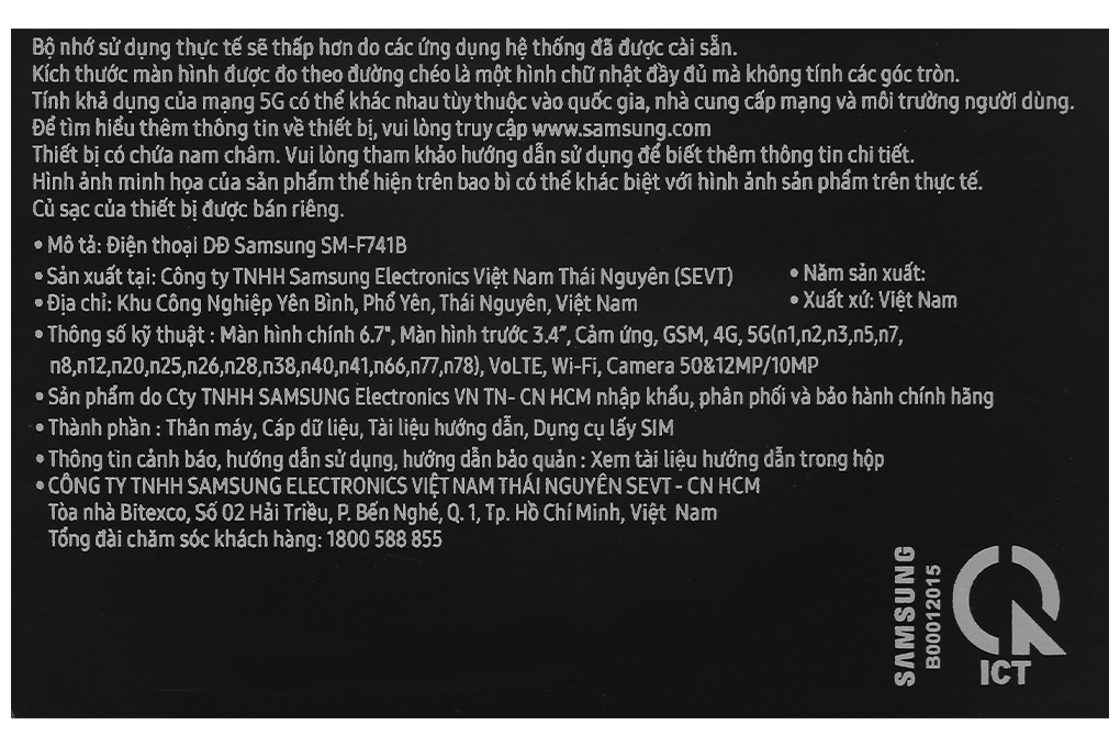 Điện thoại Samsung Galaxy Z Flip6 5G 12GB/256GB Màu Xám