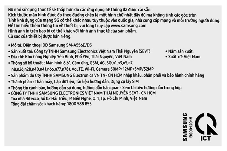 Điện thoại Samsung Galaxy A55 5G 8GB/128GB Màu Tím