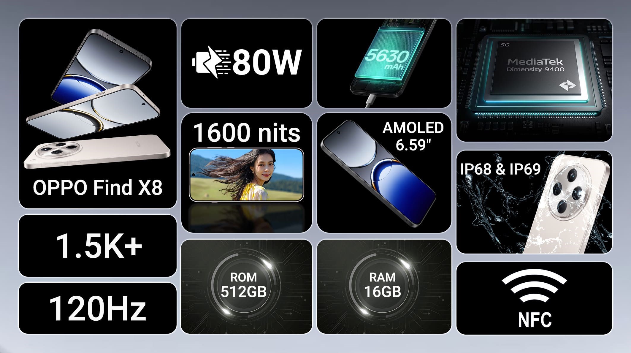 Điện thoại OPPO Find X8 5G 16GB/512GB