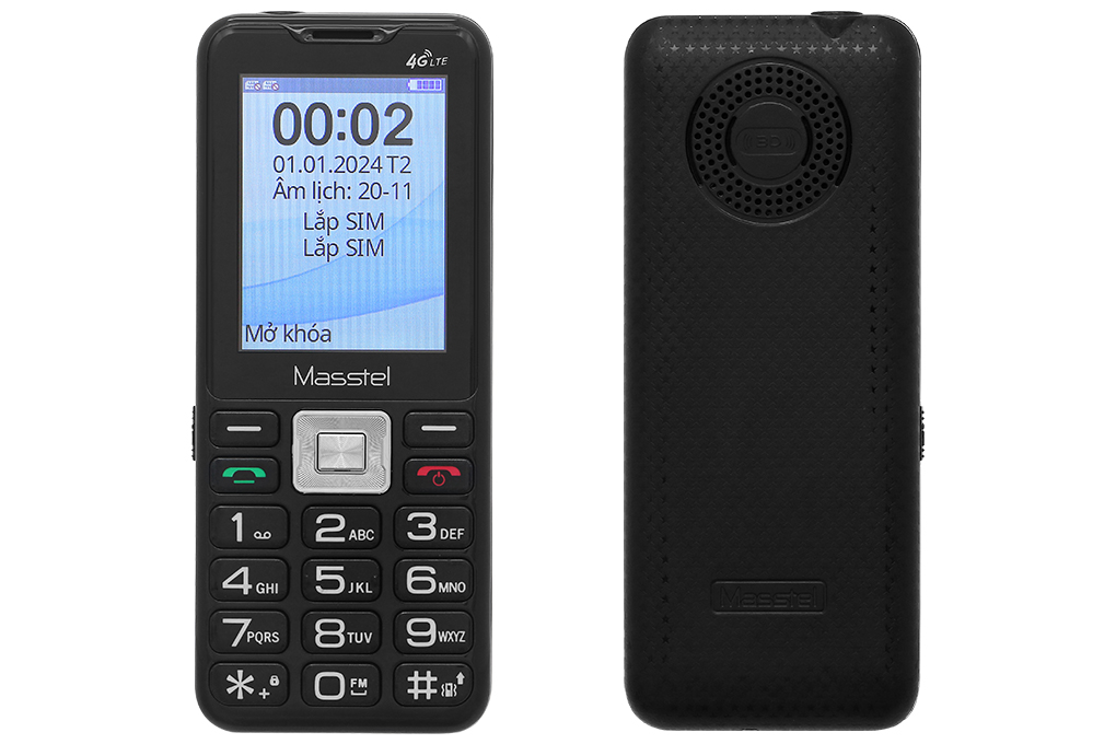 Điện thoại Masstel IZI T6 4G Màu Đen