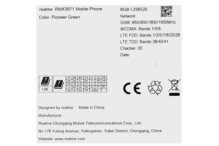 Điện thoại realme 12 8GB/512GB Màu Xanh lá