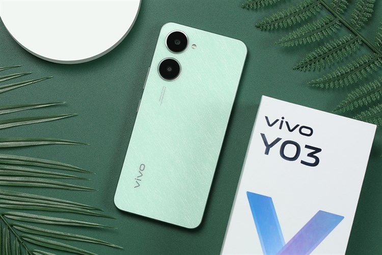 vivo Y03 m&agrave;u xanh ngọc