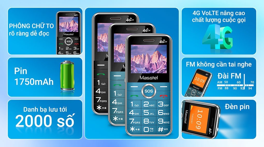 Điện thoại Masstel Fami 50 4G