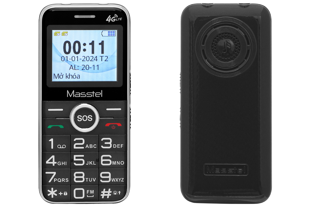 Điện thoại Masstel Fami 50 4G Màu Đen
