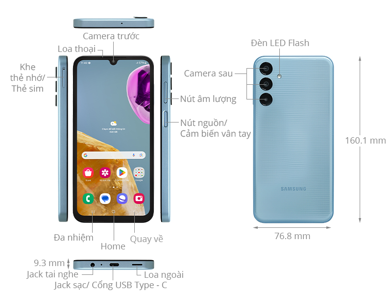 Điện thoại Samsung Galaxy M15 5G 4GB/128GB