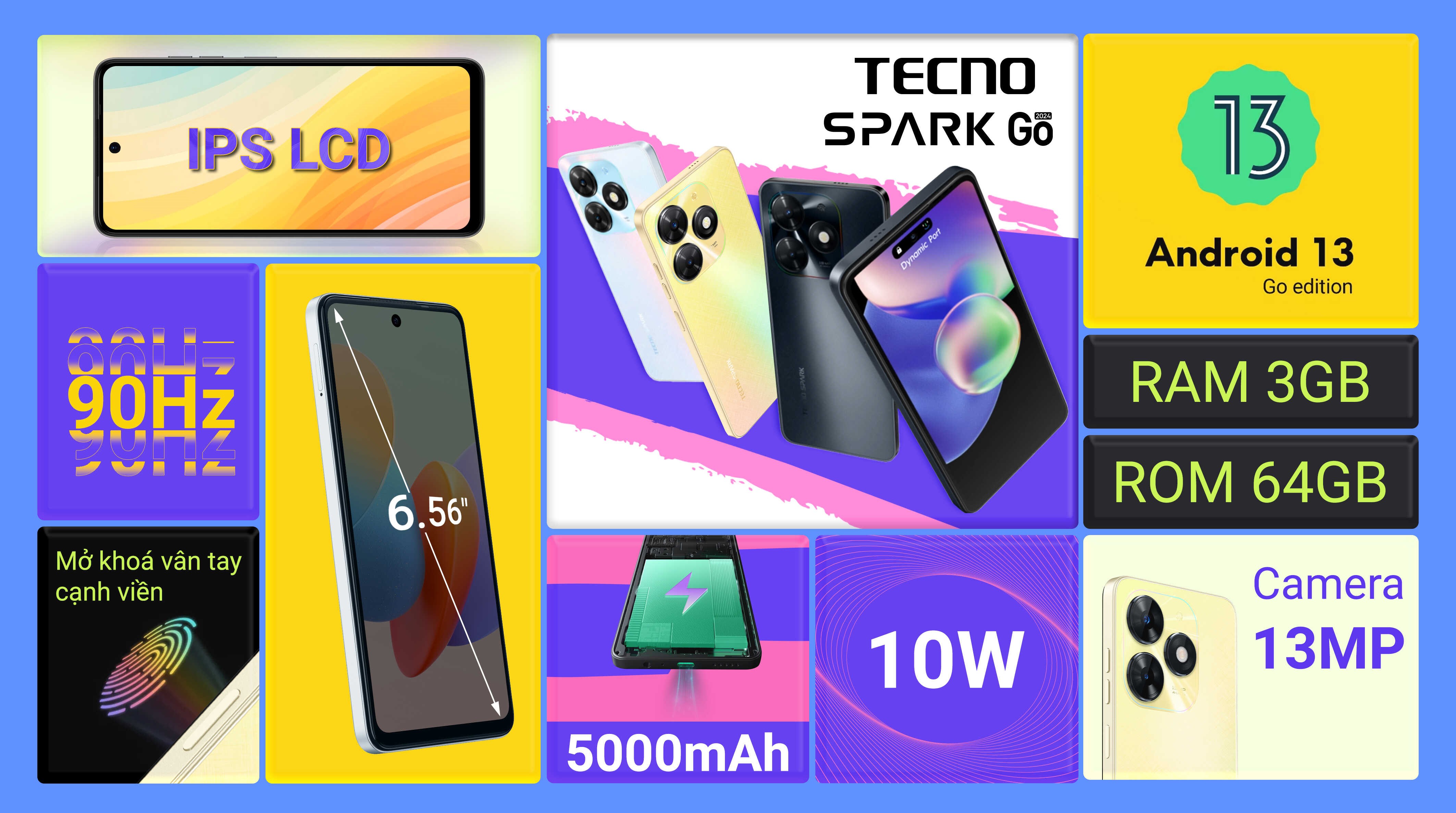 Điện thoại Tecno Spark Go 2024 3GB/64GB