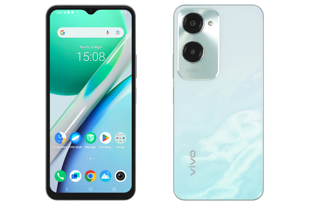Điện thoại vivo Y18S 6GB/128GB Màu Trắng - Xanh