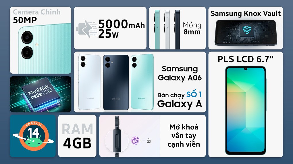 Điện thoại Samsung Galaxy A06 4GB/128GB