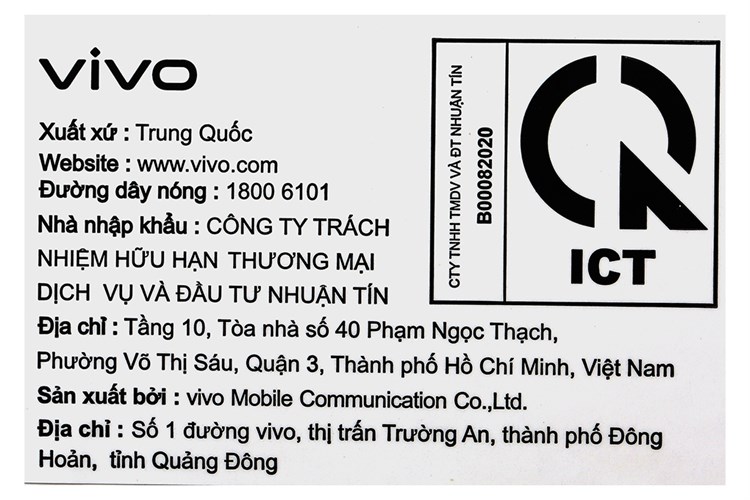 Điện thoại vivo Y03T 4GB/64GB Màu Đen