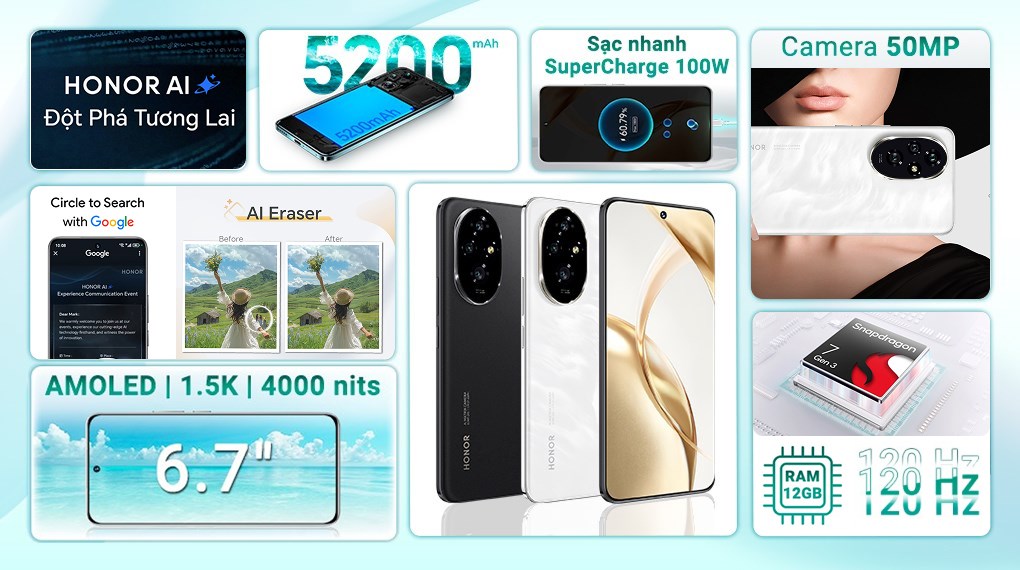 Điện thoại HONOR 200 5G 12GB/512GB