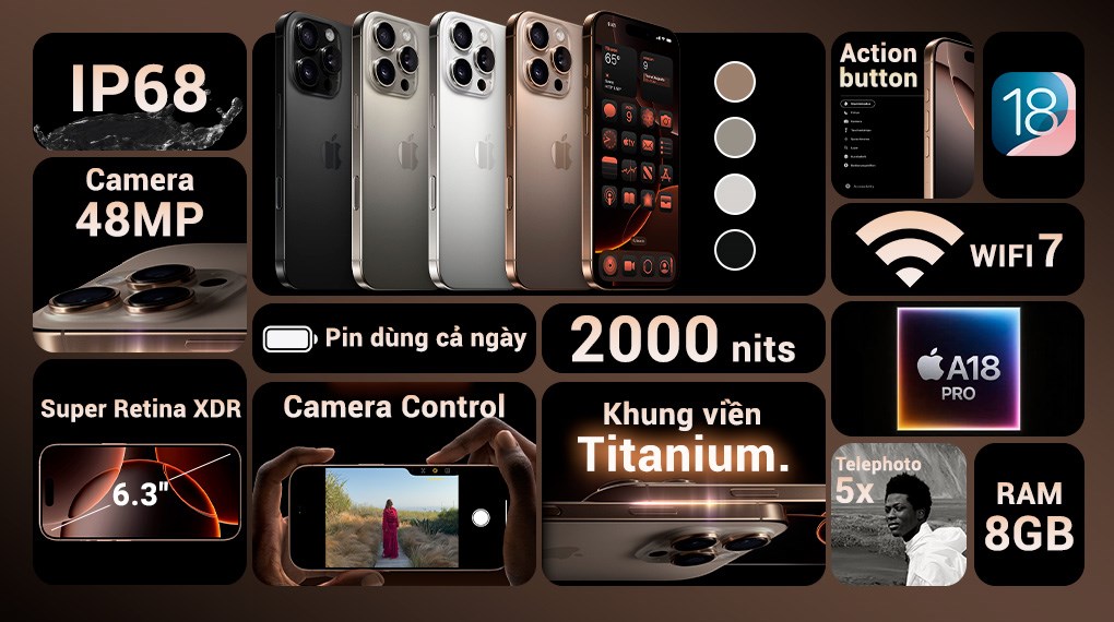 Điện thoại iPhone 16 Pro 1TB