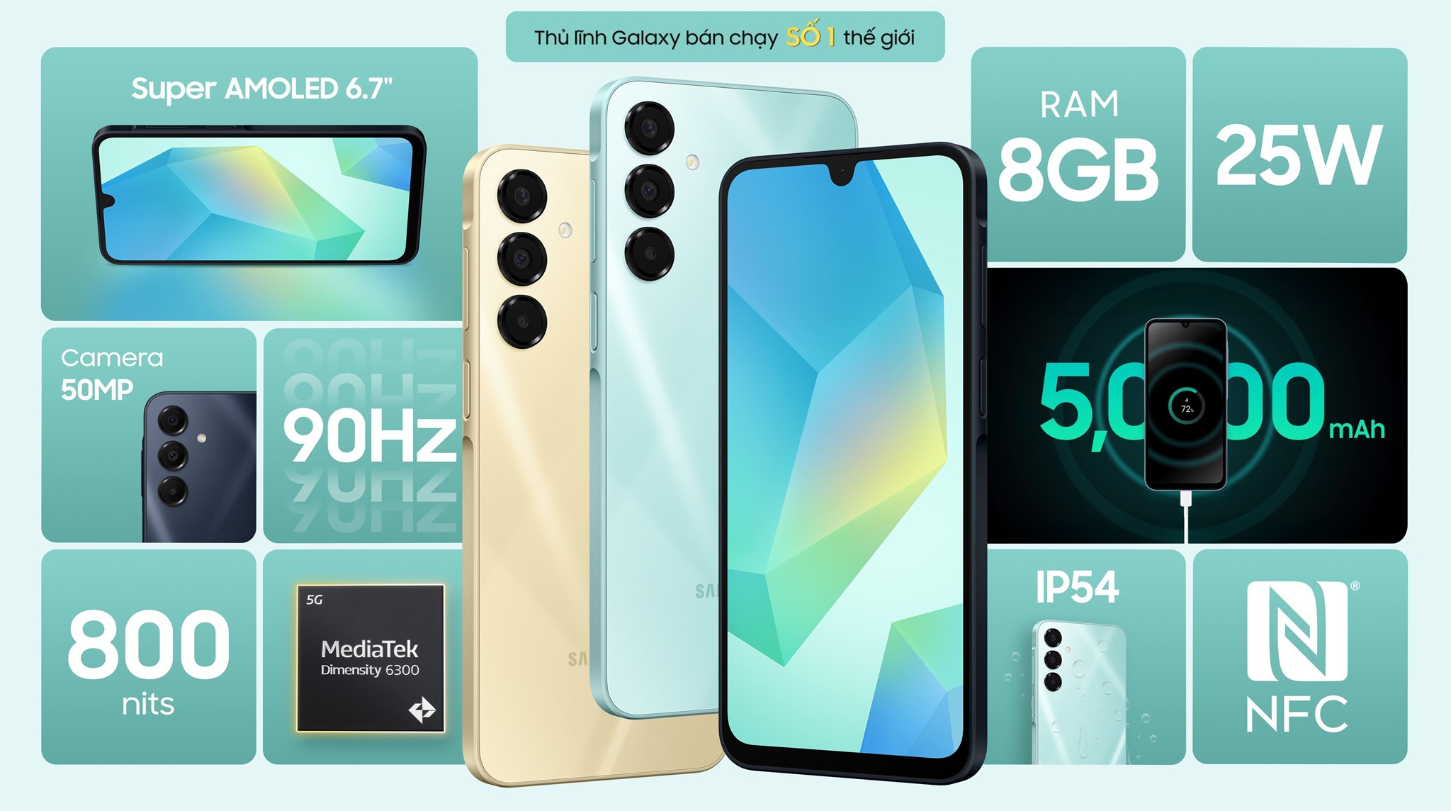 Điện thoại Samsung Galaxy A16 5G 8GB/128GB