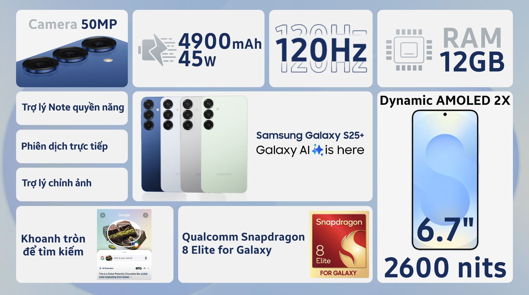 Điện thoại Samsung Galaxy S25 Plus 5G 12GB/256GB