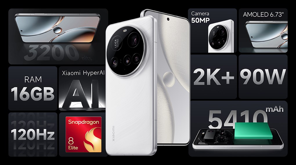 Điện thoại Xiaomi 15 Ultra 5G 16GB/512GB Trắng