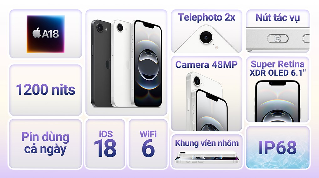 Điện thoại iPhone 16e 512GB