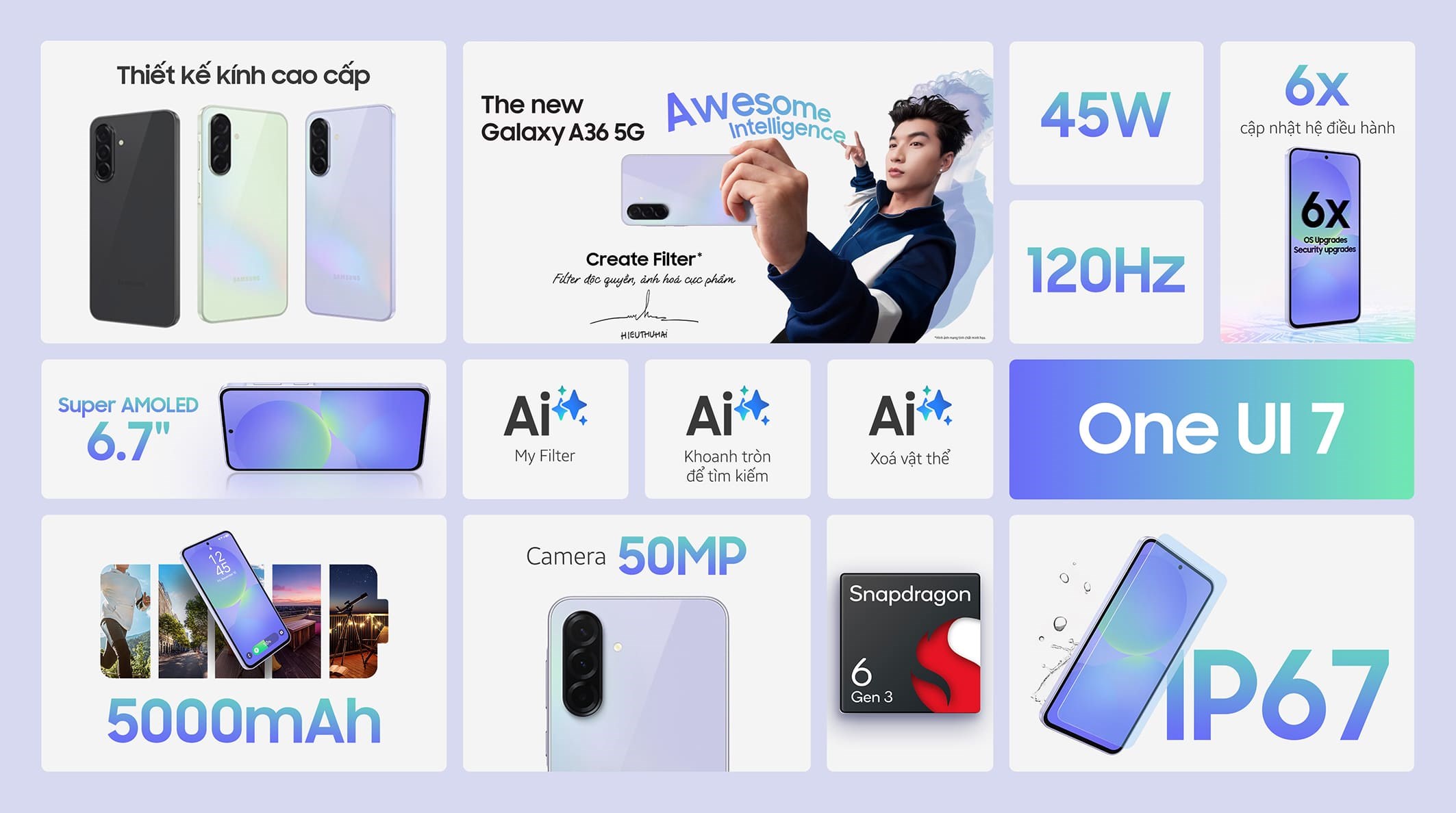 Điện thoại Samsung Galaxy A36 5G 8GB/128GB