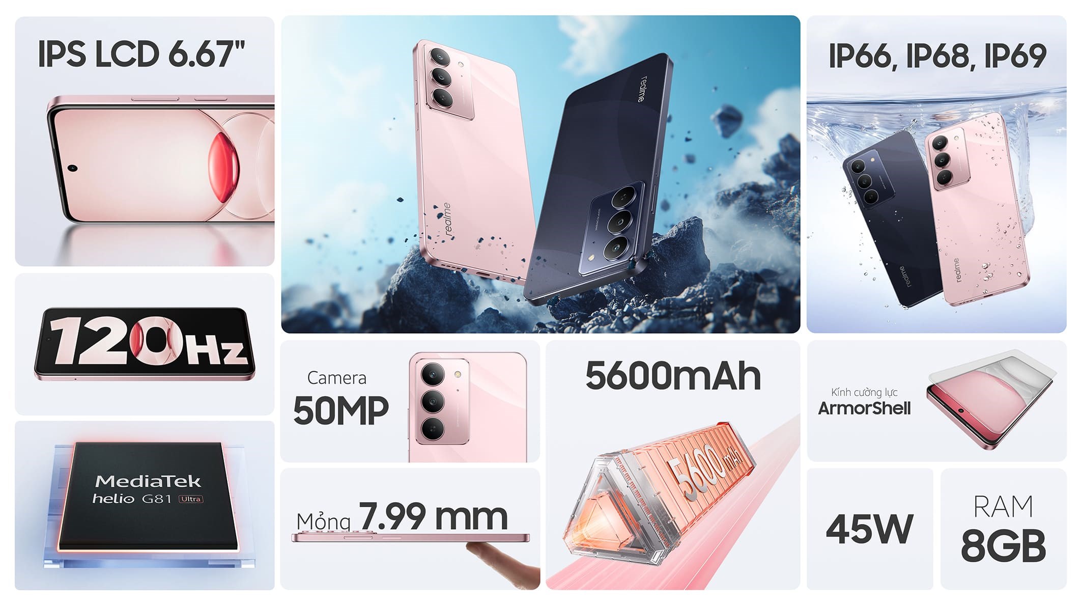 Điện thoại realme C75x 8GB/256GB