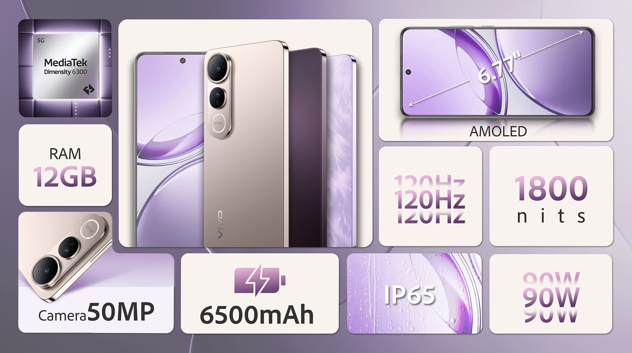 Điện thoại vivo V50 Lite 5G 12GB/256GB