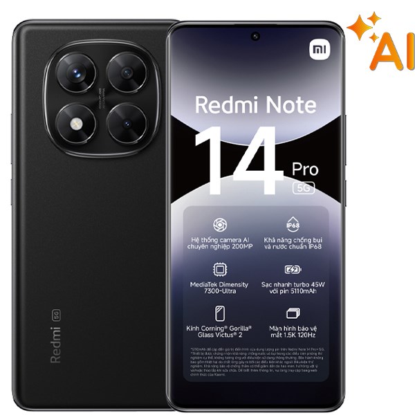 Điện thoại Xiaomi Redmi Note 14 Pro 5G 12GB/512GB