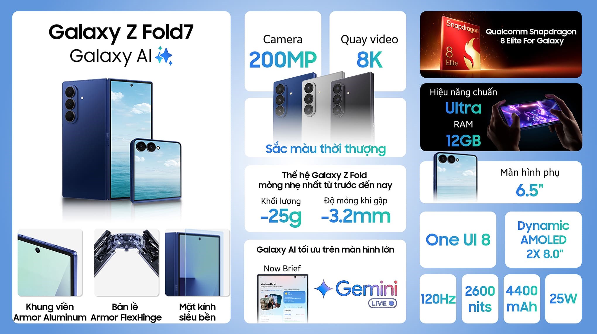 Điện thoại Samsung Galaxy Z Fold7 5G 12GB/256GB