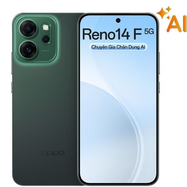 Điện thoại OPPO Reno14 F 5G 8GB/256GB Xanh dương/Xanh lá