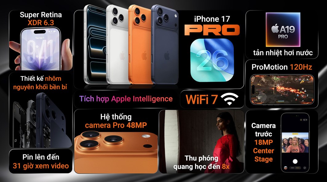 Điện thoại iPhone 17 Pro 256GB