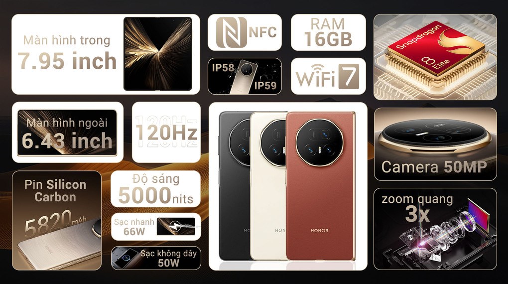 Điện thoại HONOR Magic V5 5G 16GB/512GB