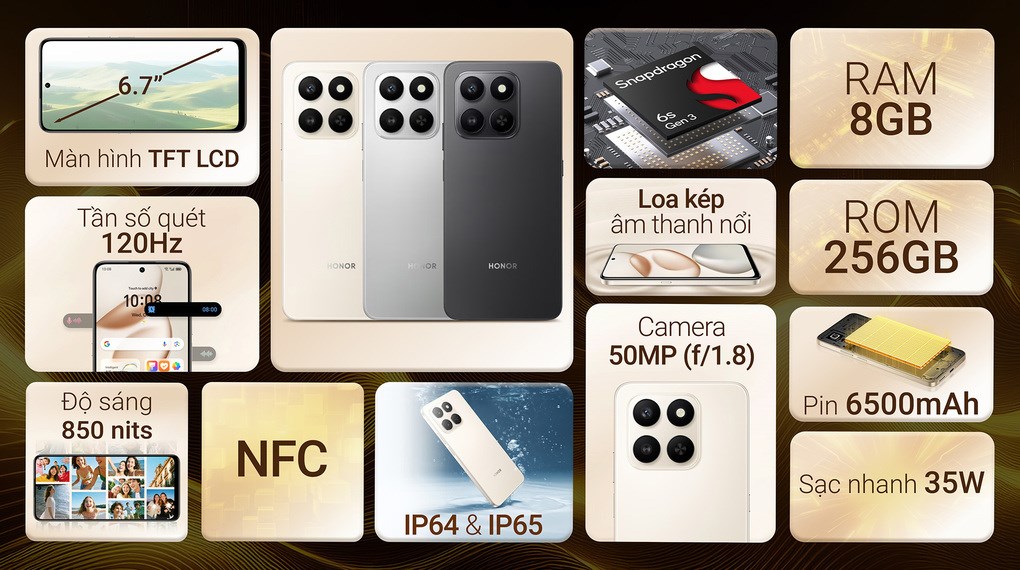 Điện thoại Honor X7d 5G 8GB/256GB