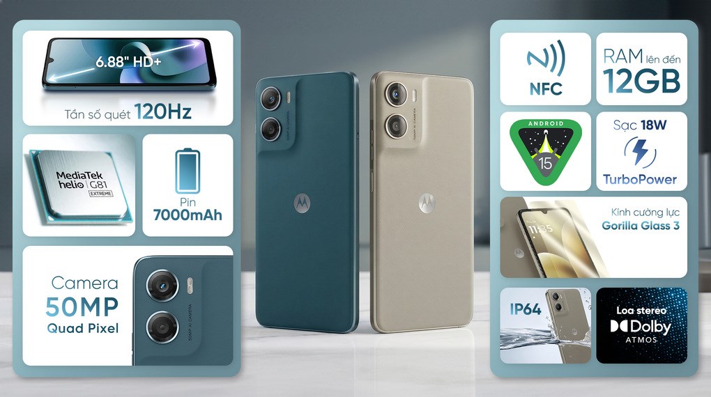 Điện thoại Motorola G06 POWER 4GB/128GB