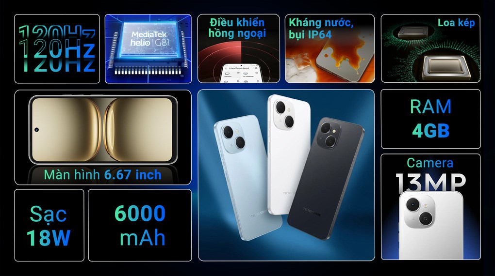 Điện thoại Tecno Spark 40C 4GB/128GB