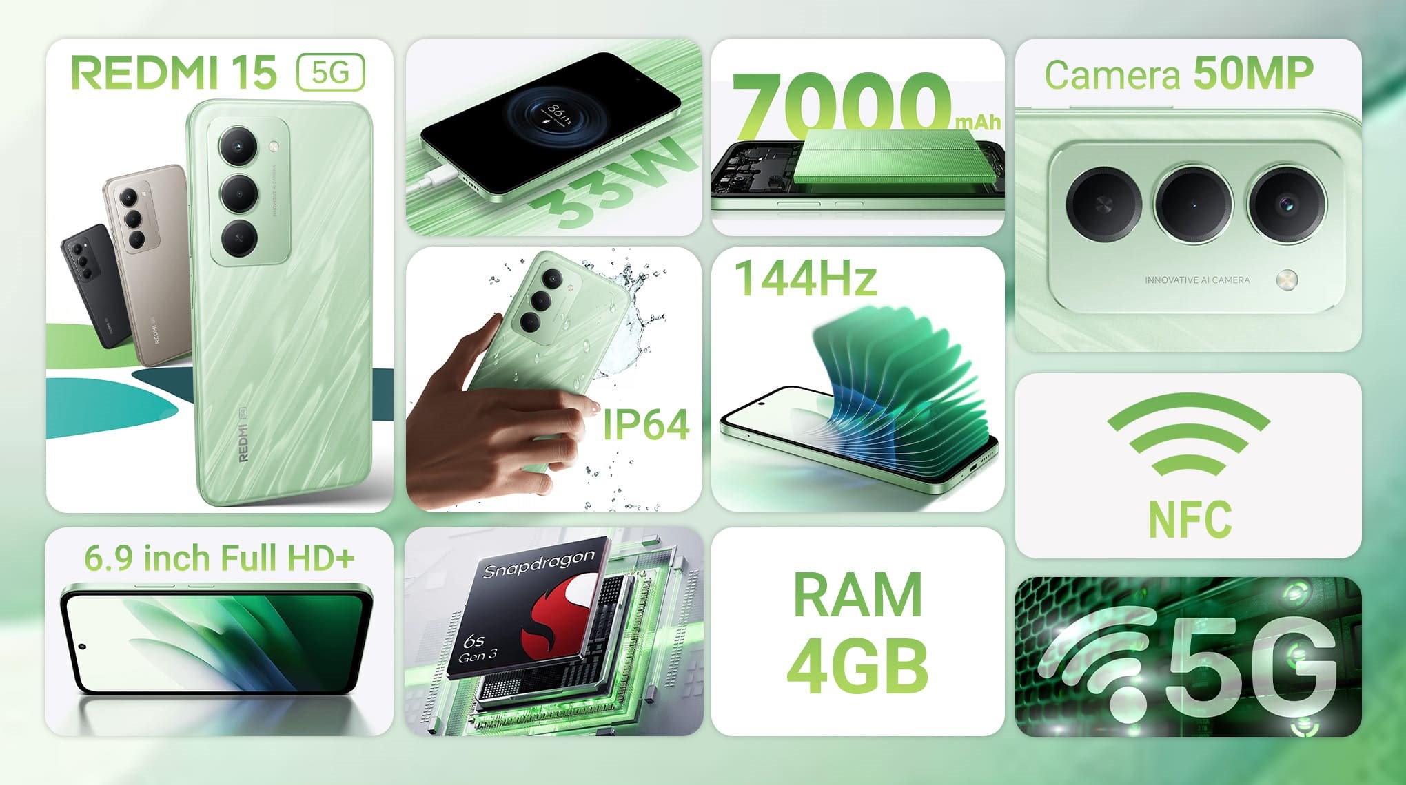 Điện thoại Xiaomi Redmi 15 5G 4GB/128GB