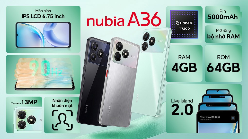 Điện thoại Nubia A36 4GB/64GB