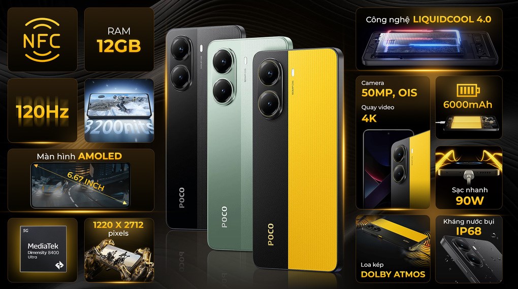 Điện thoại Xiaomi POCO X7 Pro 12GB/512GB