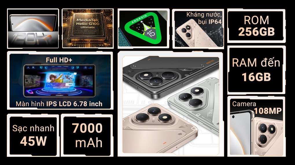 Điện thoại Tecno Pova 7 8GB/256GB