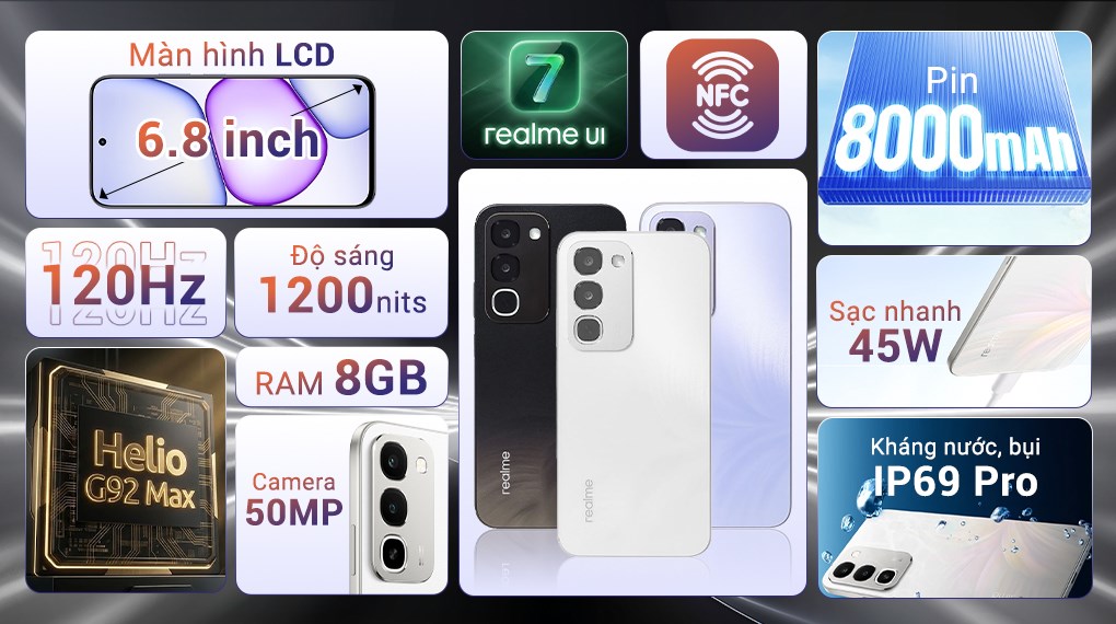 Điện thoại realme C100 4G 8GB/256GB