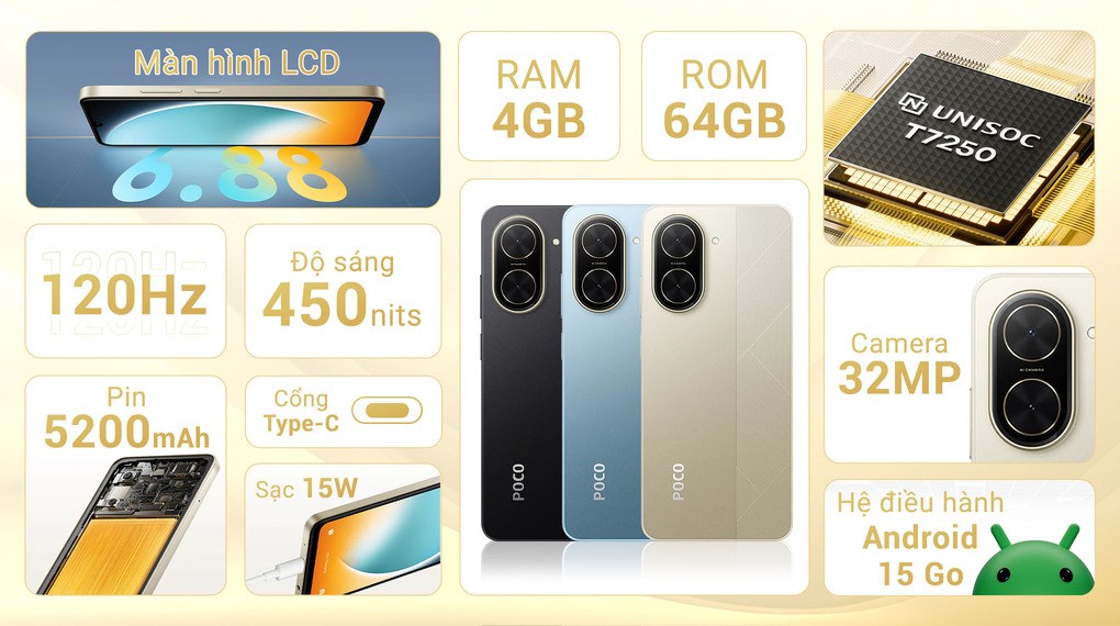 Điện thoại Xiaomi Poco C71 4GB/64GB