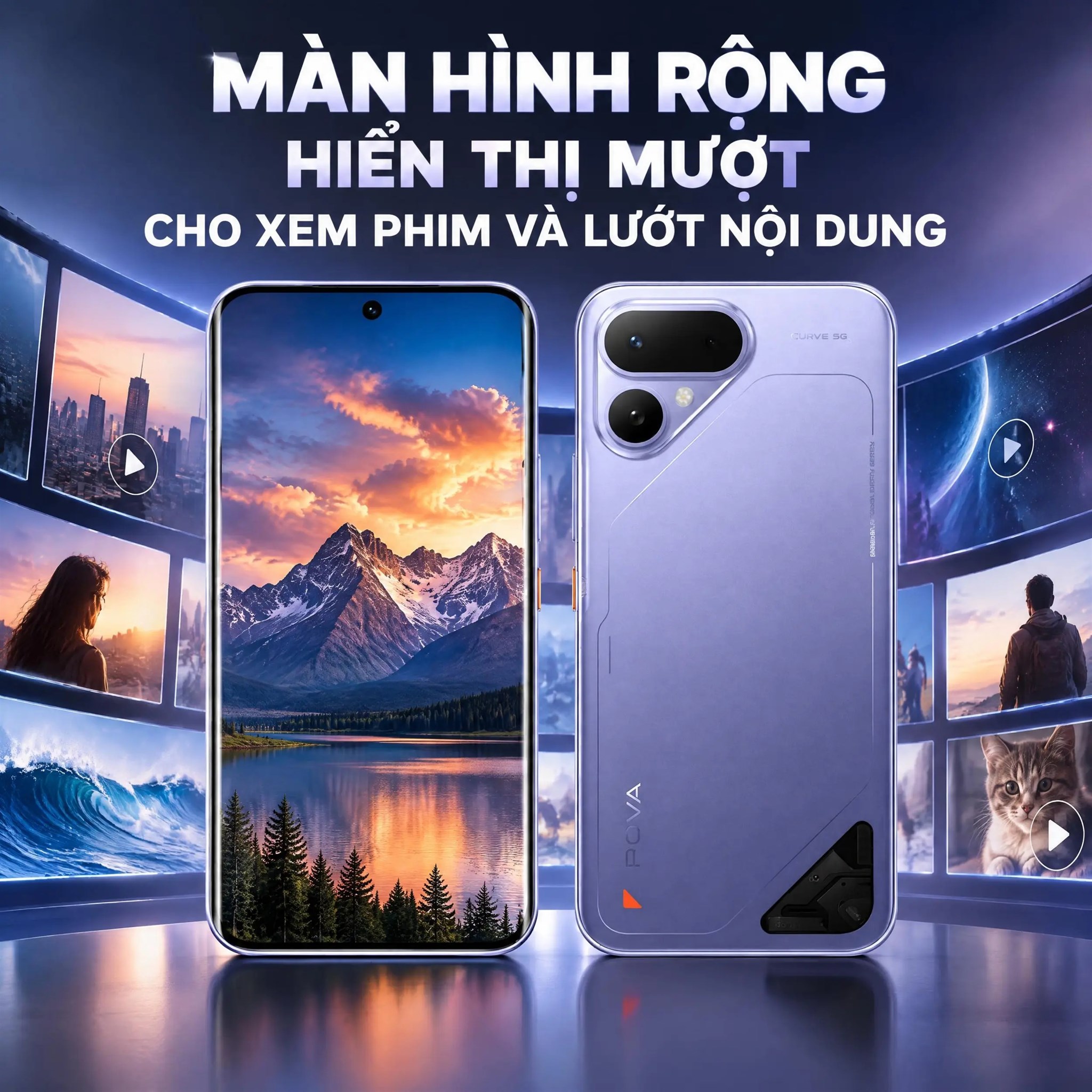 Điện thoại Tecno Pova Curve 2 5G 8GB/128GB Tím - 3