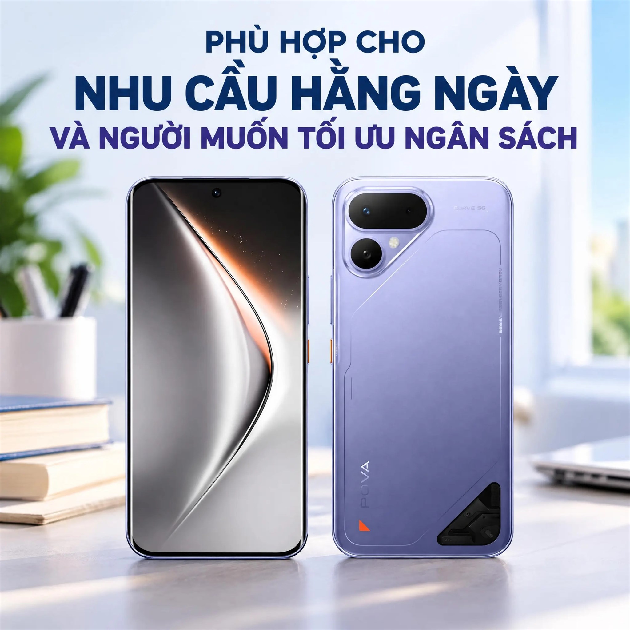Điện thoại Tecno Pova Curve 2 5G 8GB/128GB Tím