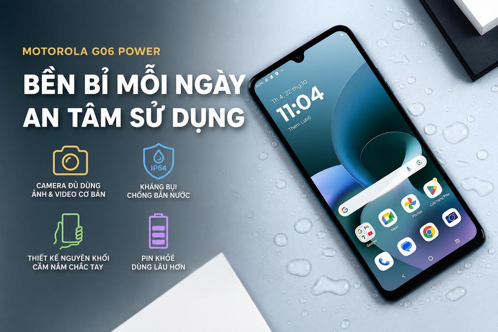 Điện thoại Motorola G06 POWER 4GB/64GB
