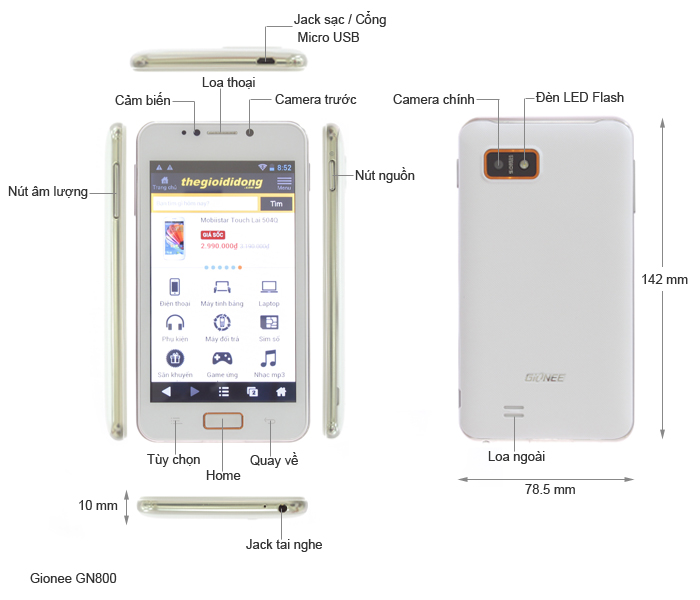 gionee gn800